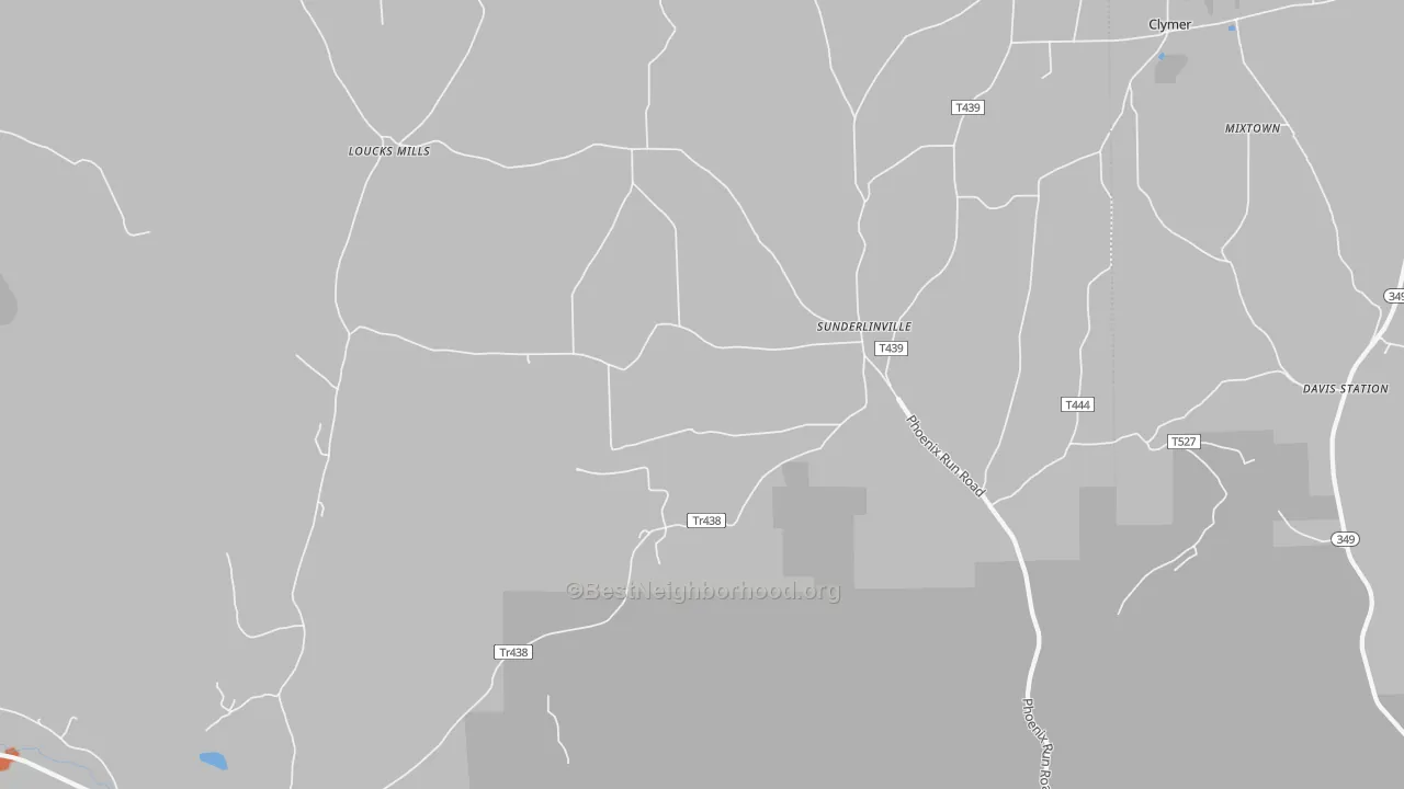 Bike Grade map of Sunderlinville, PA