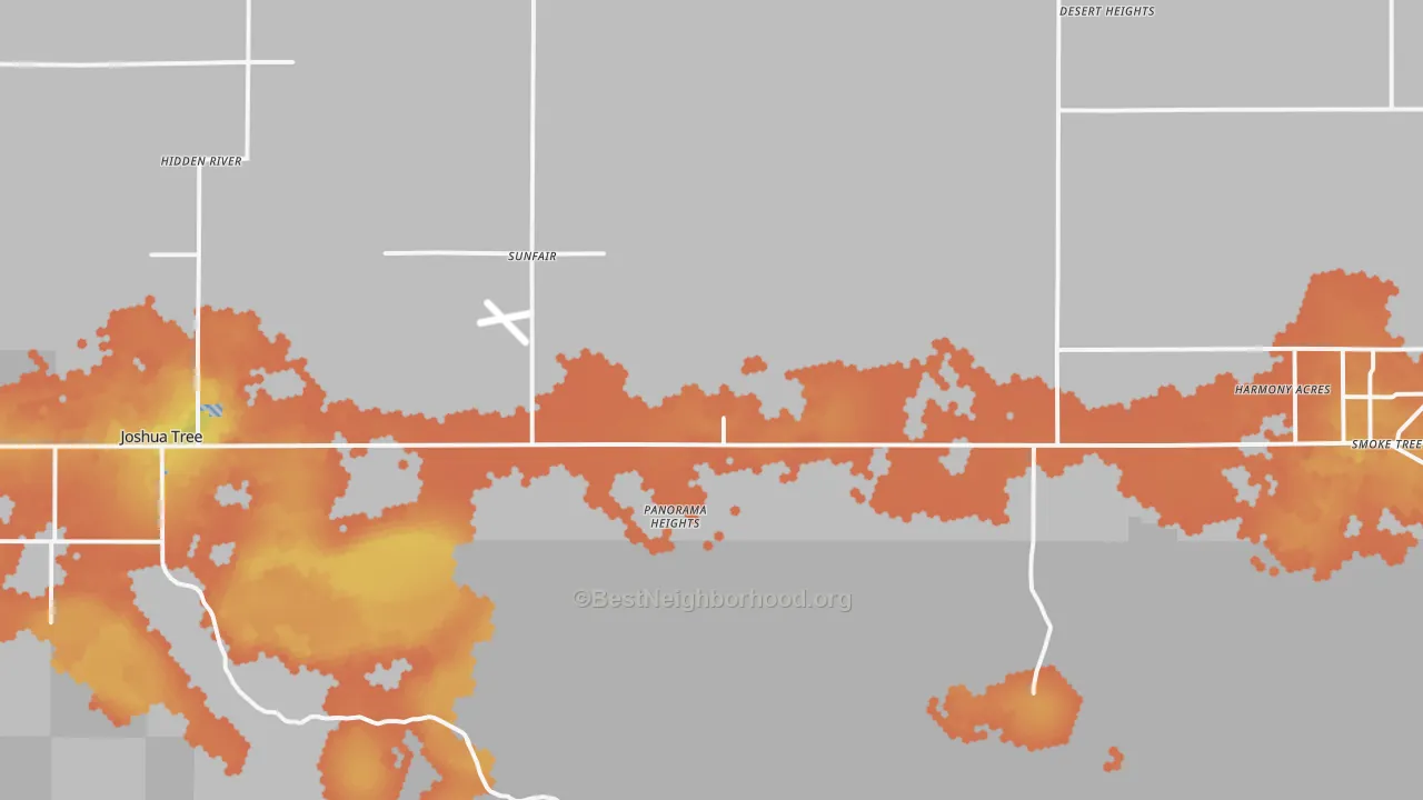 Bike Grade map of Sunfair, CA