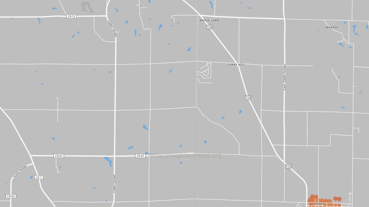 Bike Grade map of Sunny Hill Estates, IL