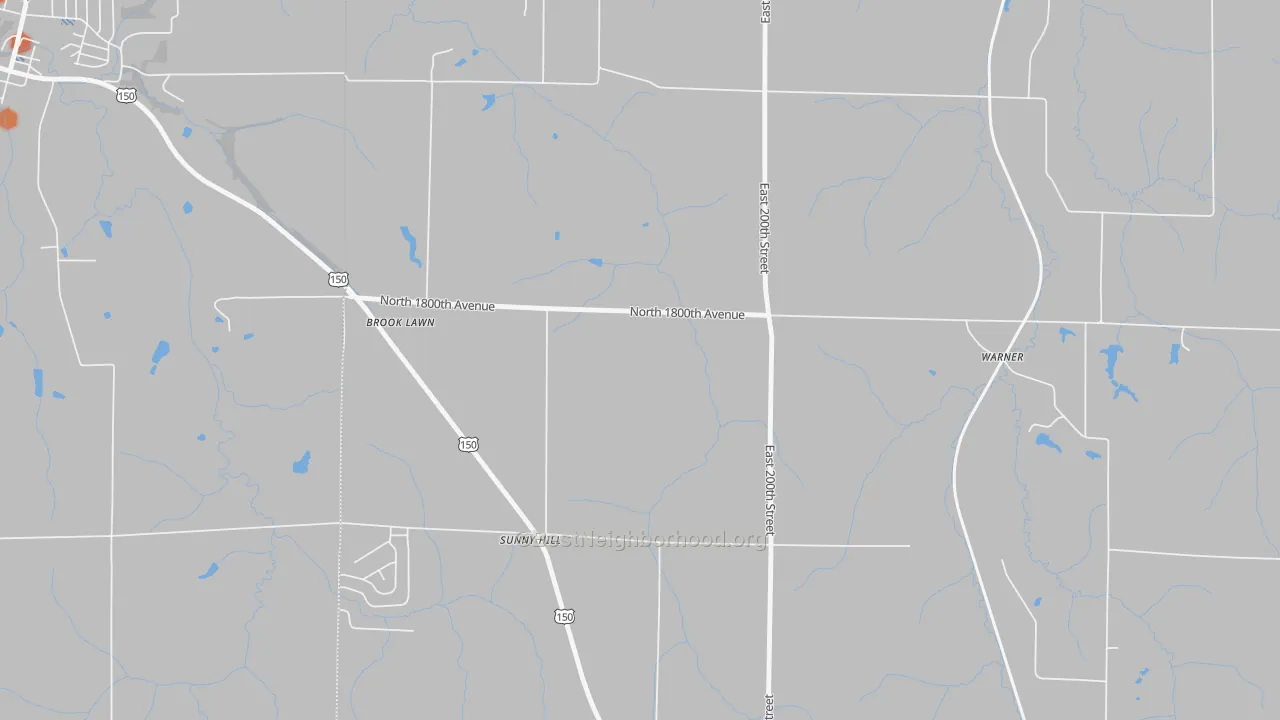 Bike Grade map of Sunny Hill, IL