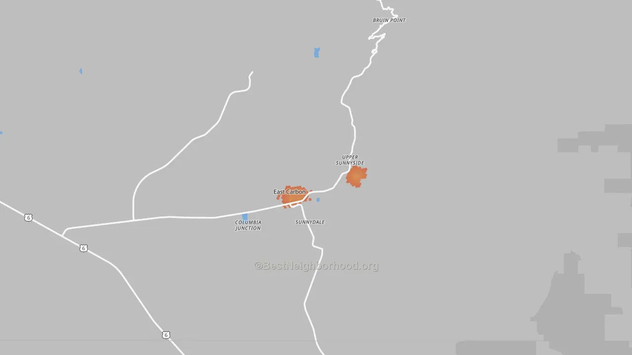 Bike Grade map of Sunnyside, UT