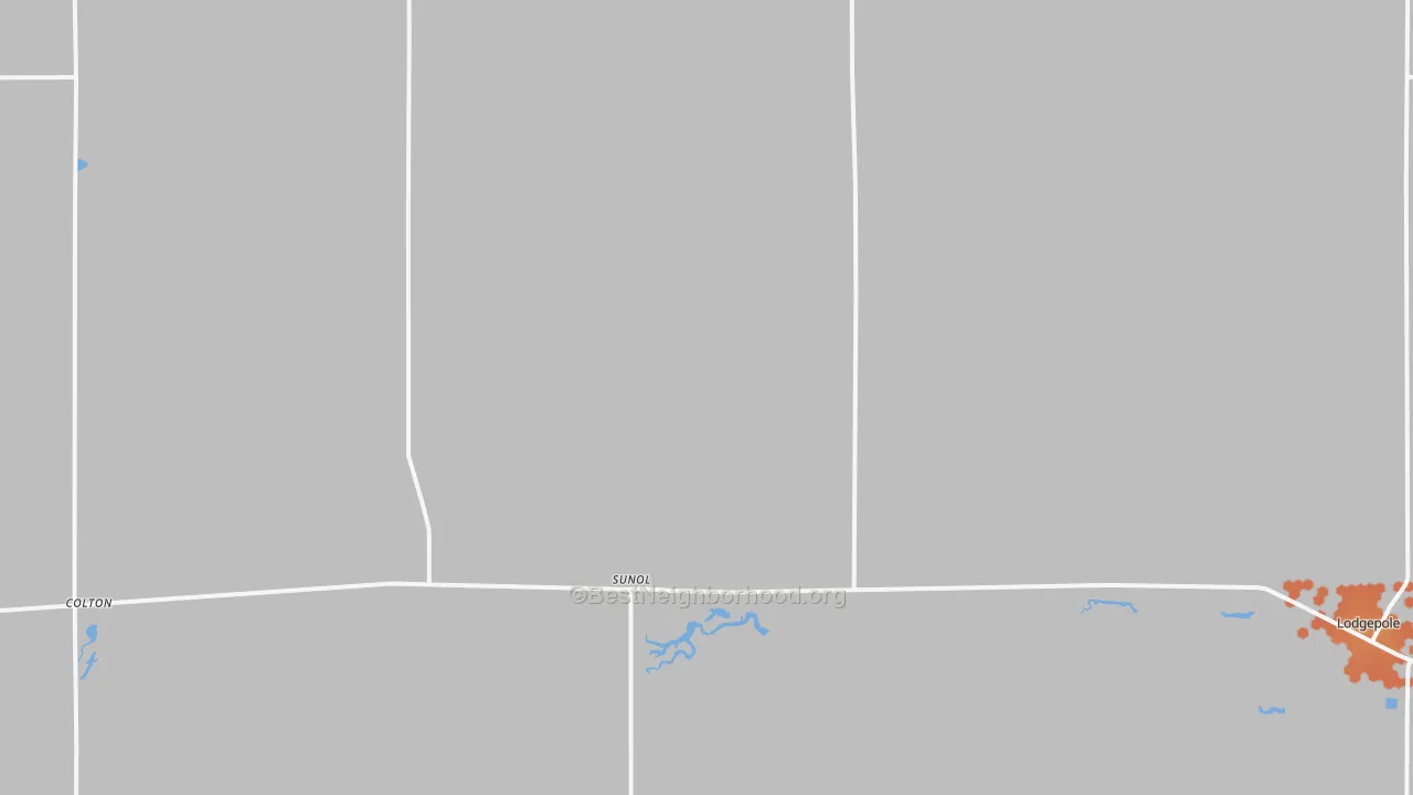 Bike Grade map of Sunol, NE