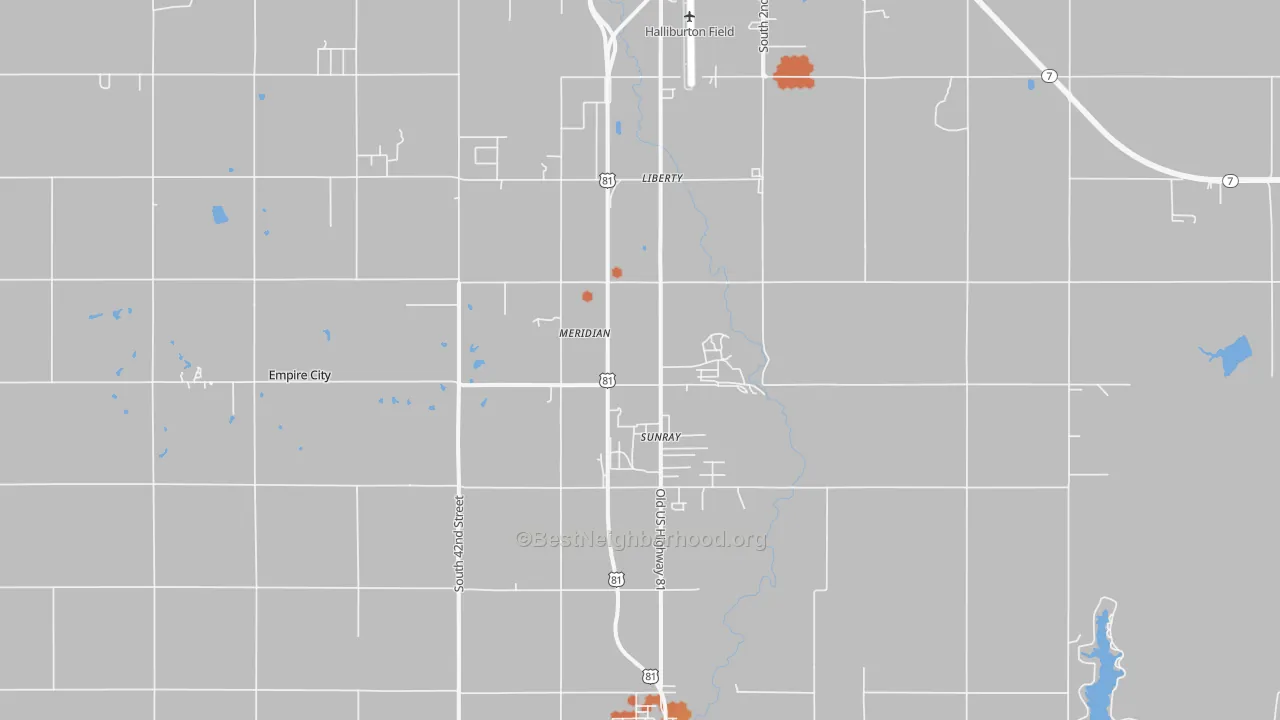 Bike Grade map of Sunray, OK