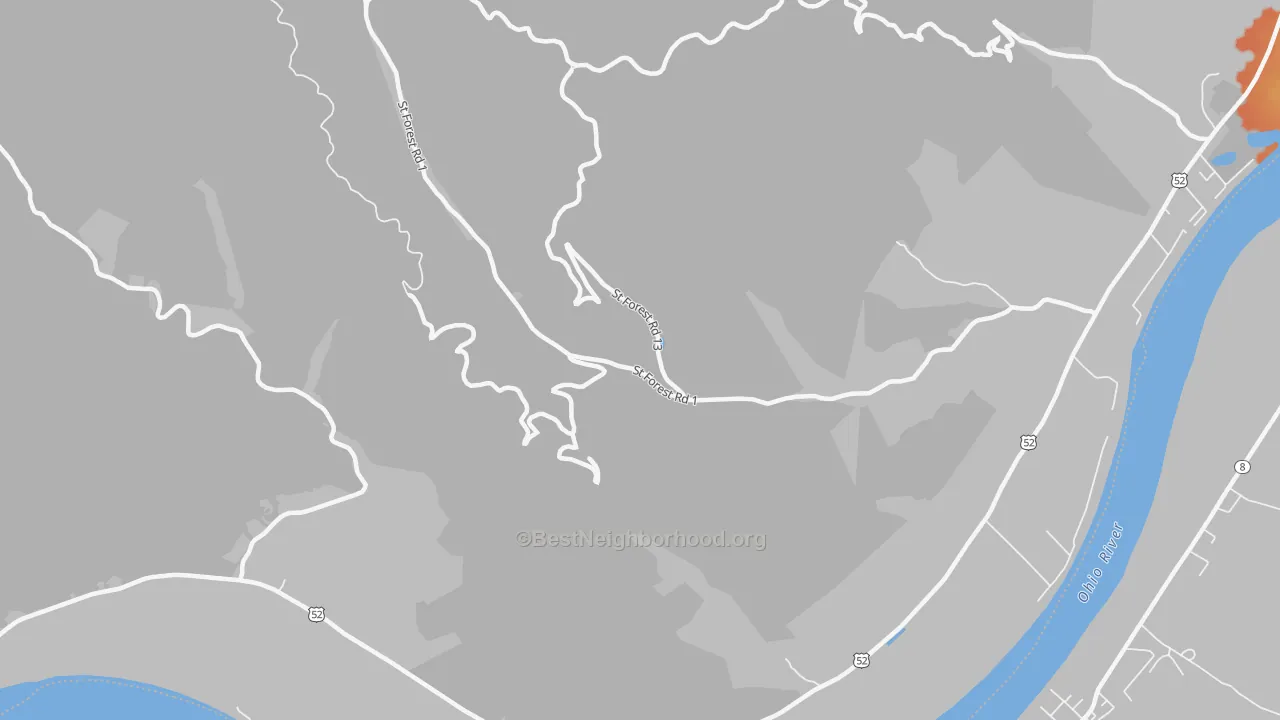 Bike Grade map of Sunshine, OH