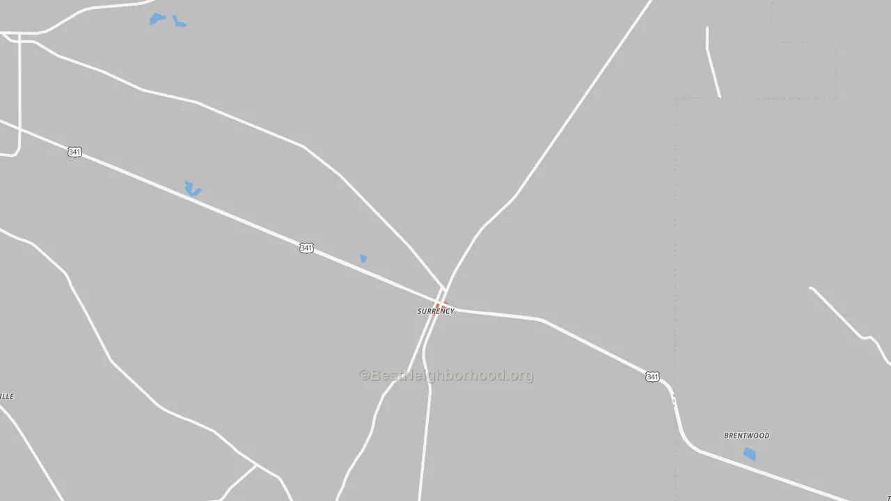 Bike Grade map of Surrency, GA