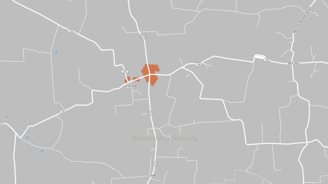 Bike Grade map of Sutherland, KY