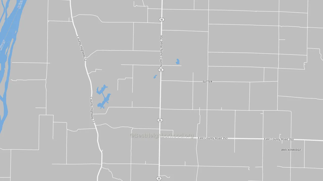 Bike Grade map of Sutter, IL