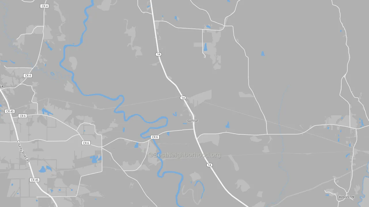 Bike Grade map of Suttle, AL