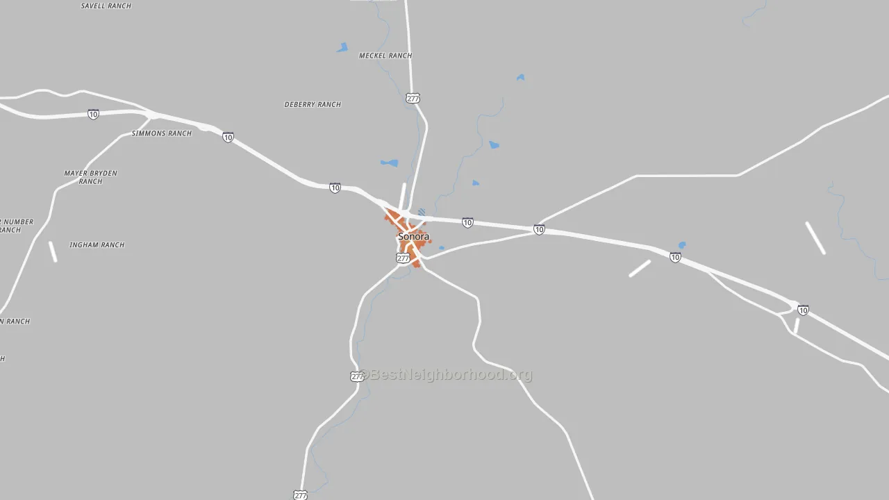 Bike Grade map of Sutton County, TX