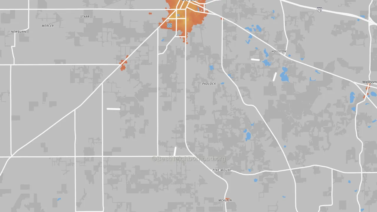 Bike Grade map of Suwannee County, FL