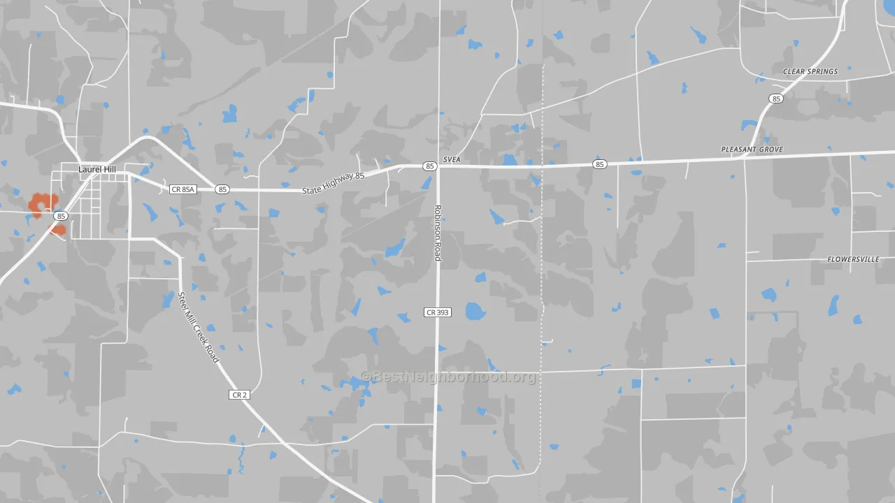 Bike Grade map of Svea, FL