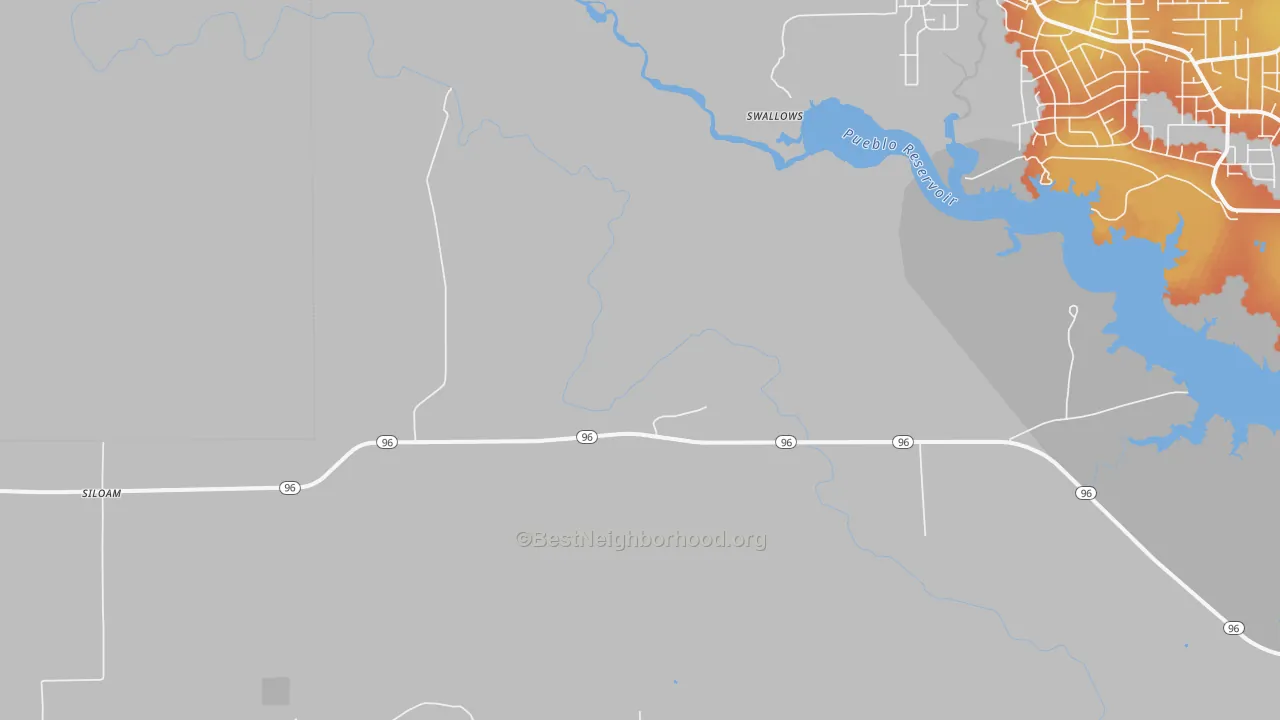 Bike Grade map of Swallows, CO