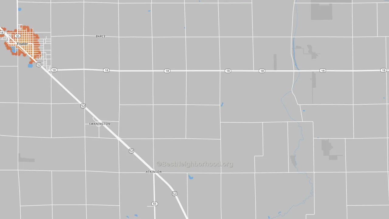 Bike Grade map of Swanington, IN