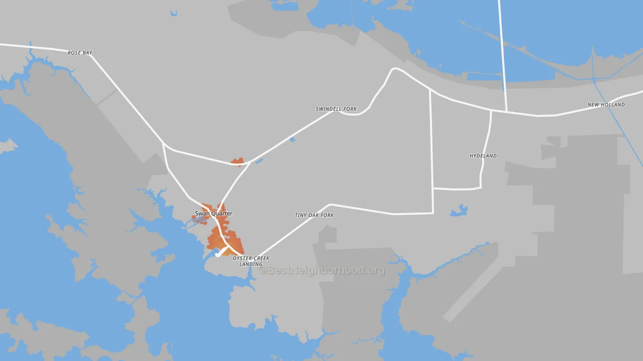 Bike Grade map of Swanquarter, NC