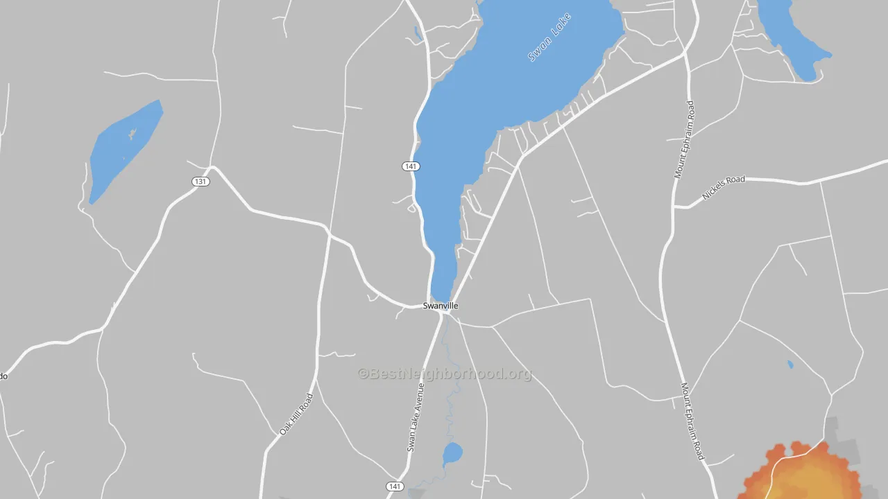 Bike Grade map of Swanville, ME