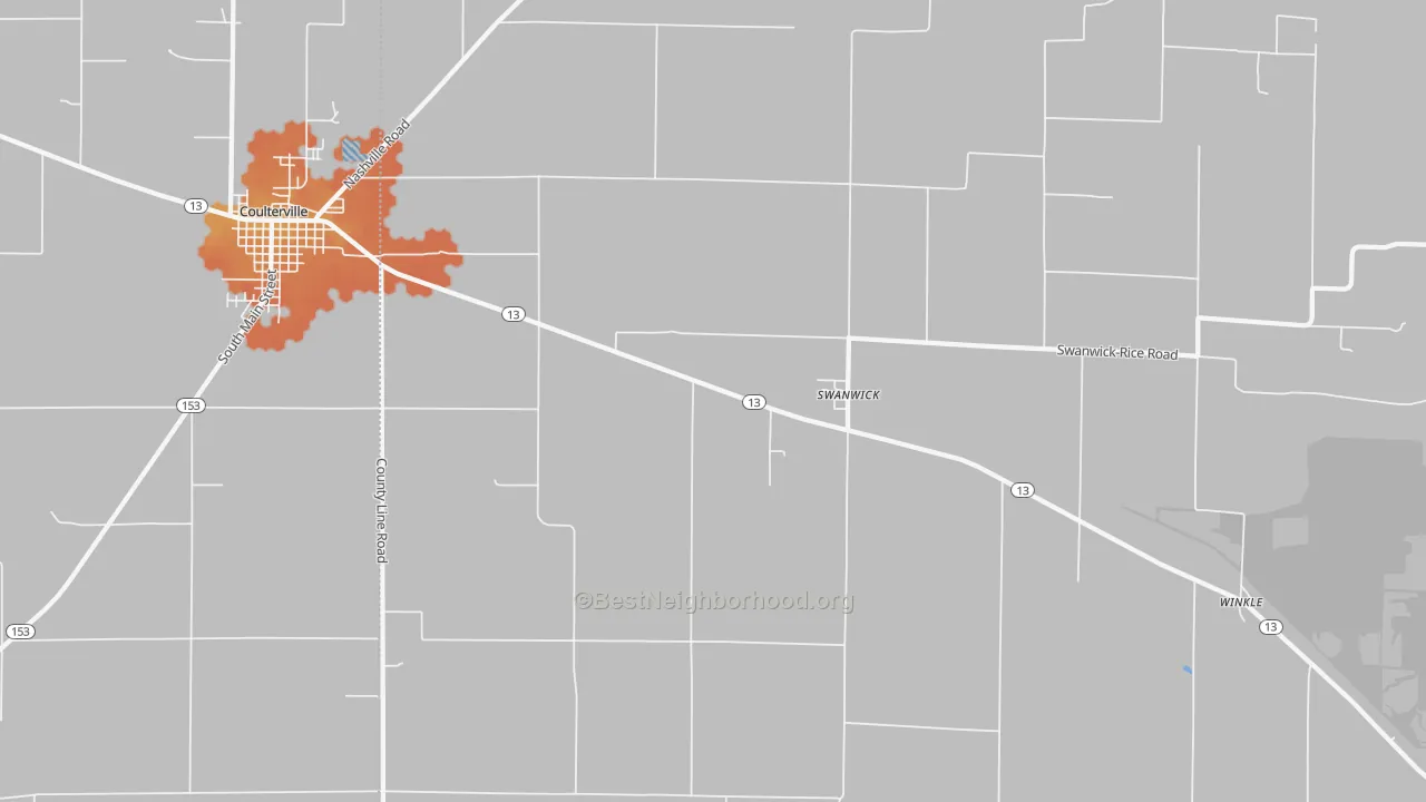 Bike Grade map of Swanwick, IL