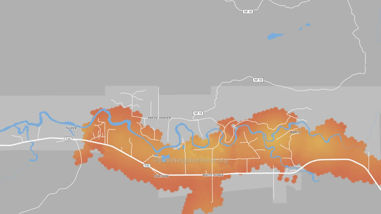 Bike Grade map of Swede Heaven, WA