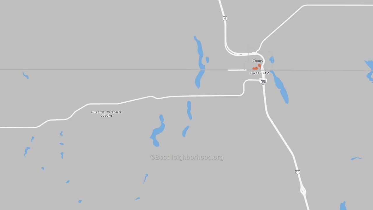 Bike Grade map of Sweet Grass, MT