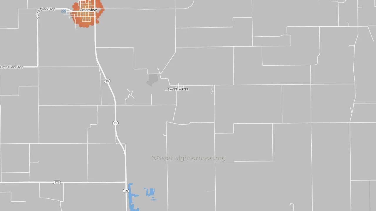 Bike Grade map of Sweet Water, IL