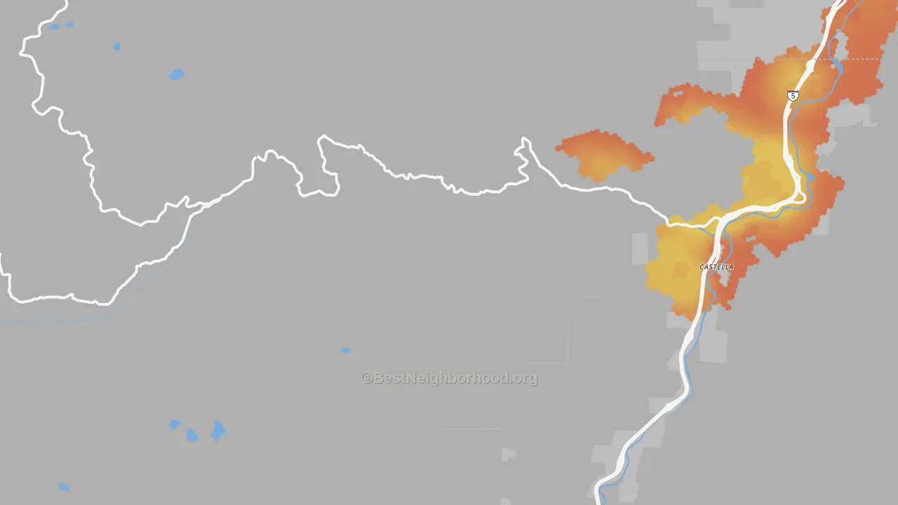 Bike Grade map of Sweetbriar, CA