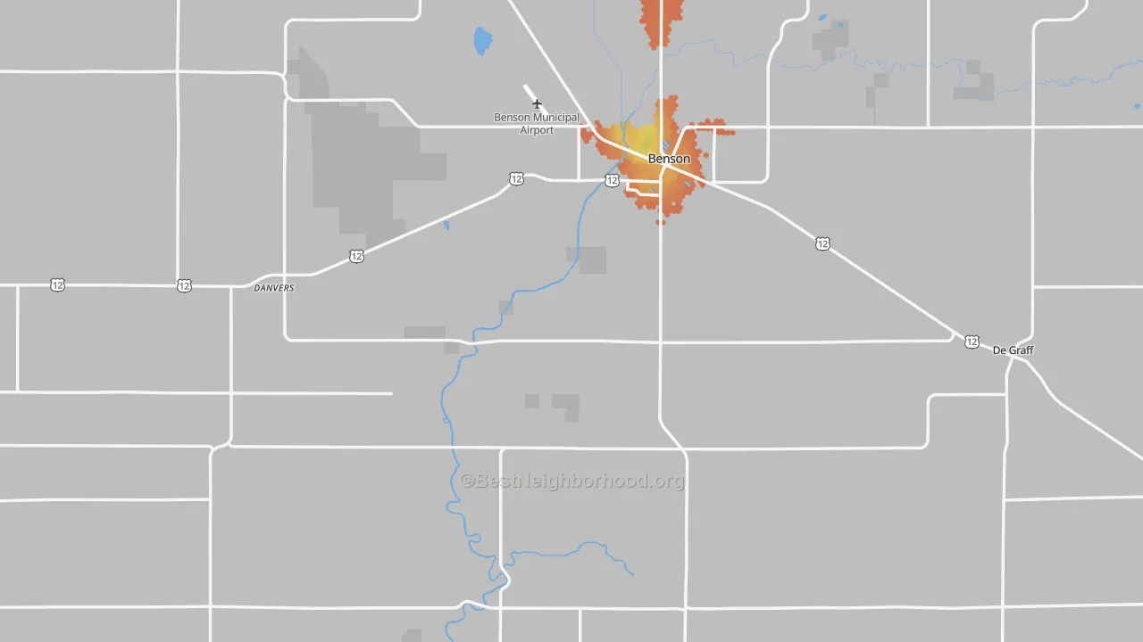 Bike Grade map of Swift County, MN