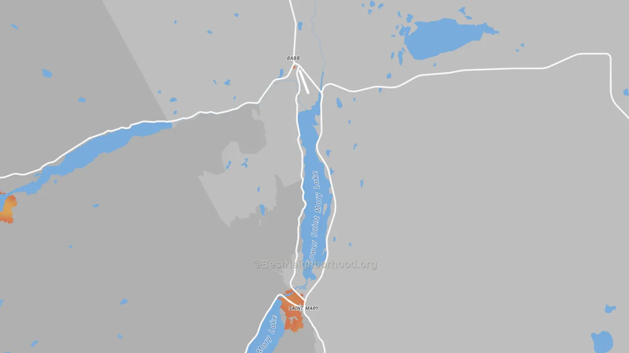 Bike Grade map of Swiftcurrent, MT