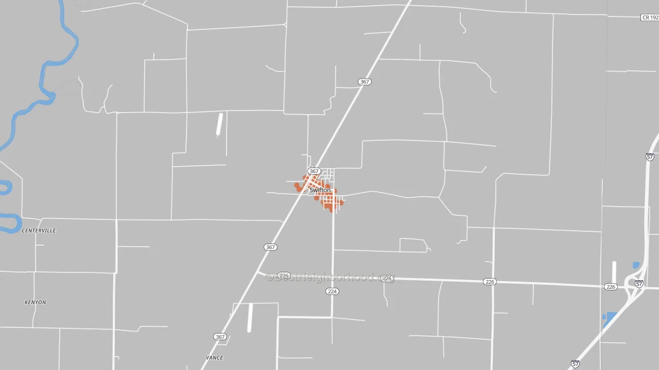 Bike Grade map of Swifton, AR