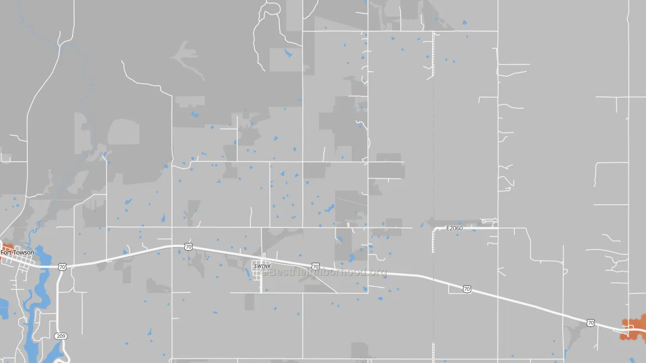 Bike Grade map of Swink, OK