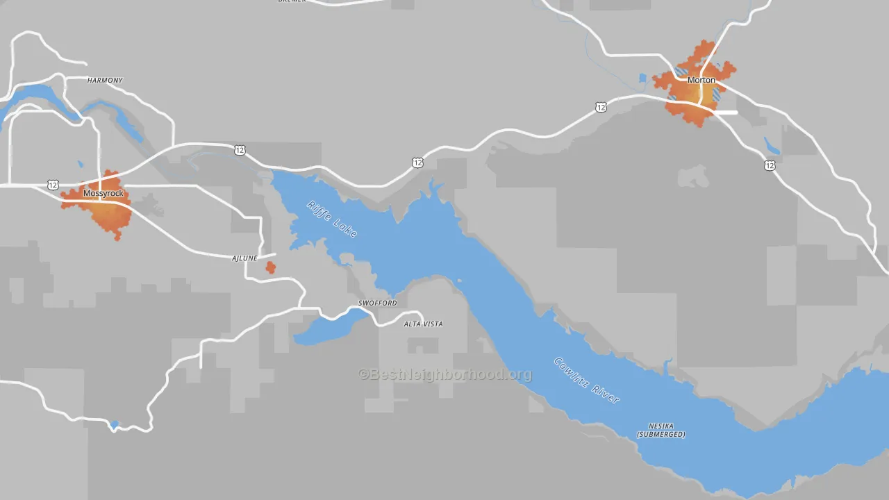 Bike Grade map of Swofford, WA