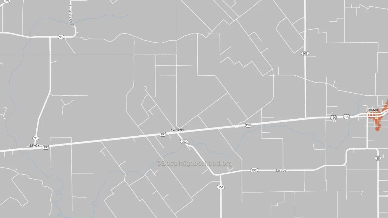 Bike Grade map of Swords, LA