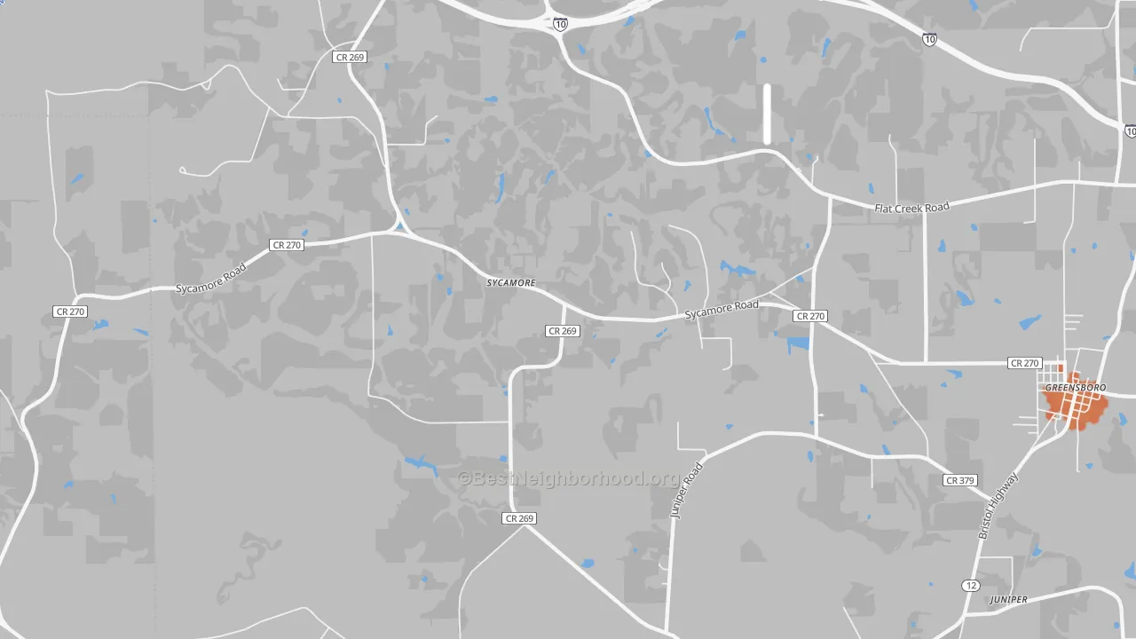 Bike Grade map of Sycamore, FL