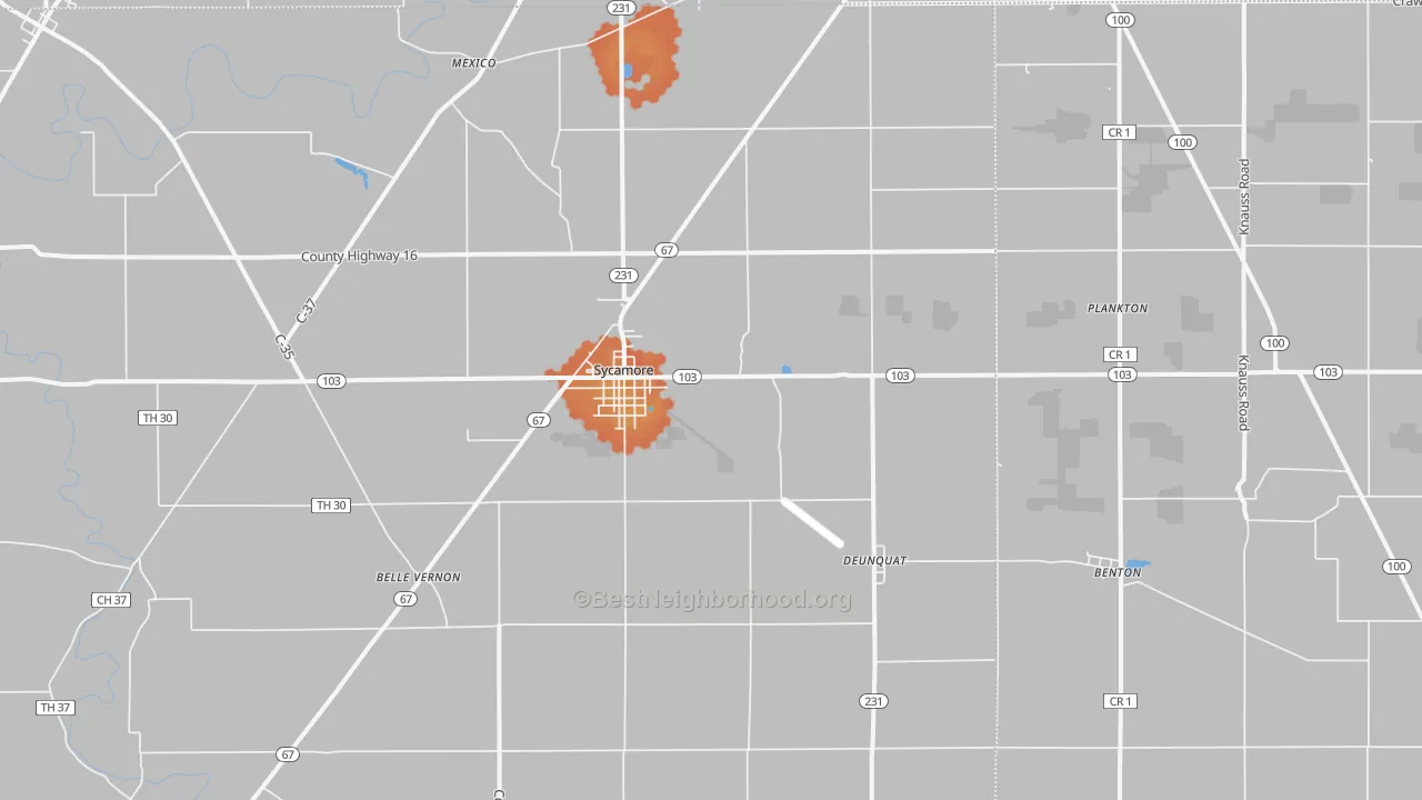 Bike Grade map of Sycamore, OH
