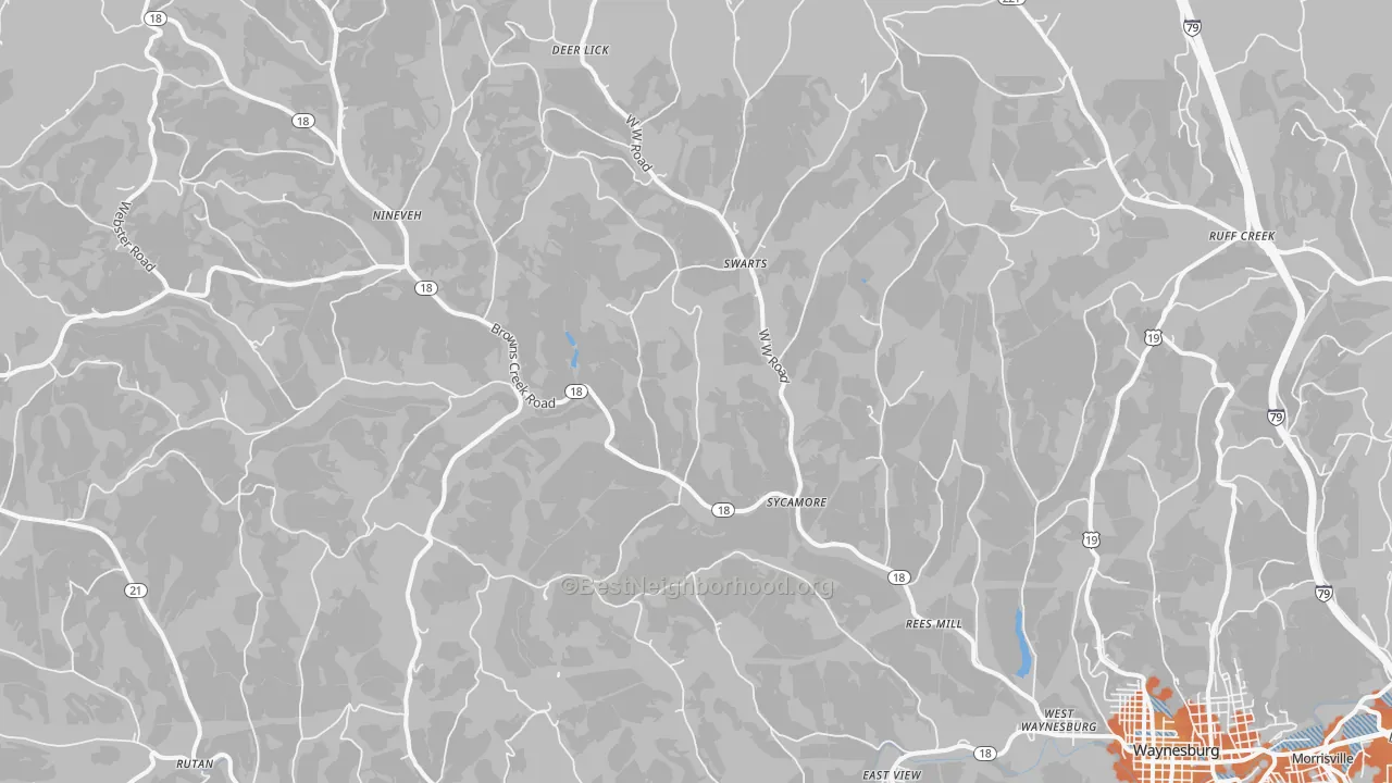 Bike Grade map of Sycamore, PA
