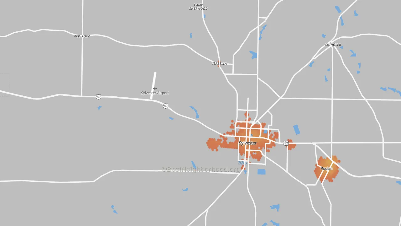 Bike Grade map of Sylvester, GA