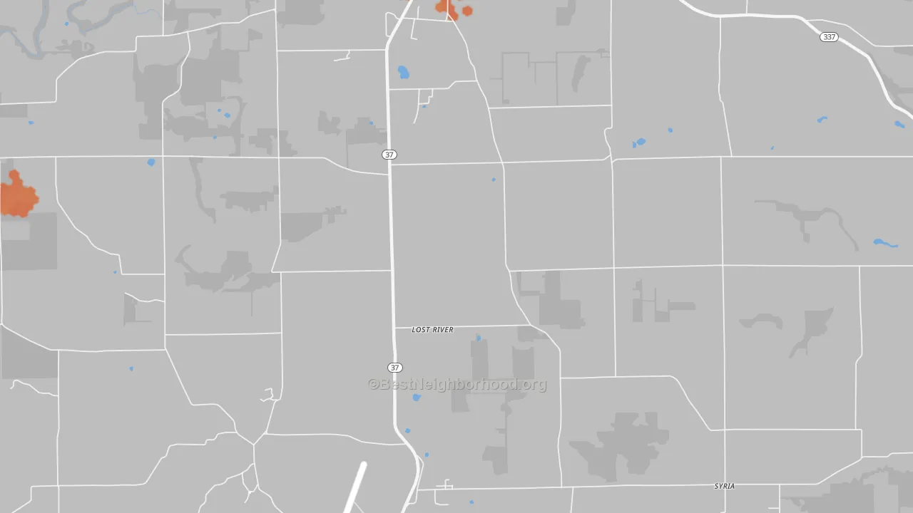 Bike Grade map of Syria, IN