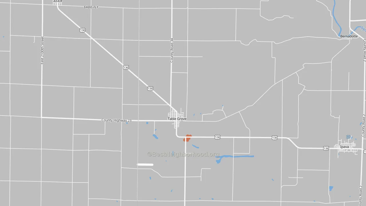 Bike Grade map of Table Grove, IL