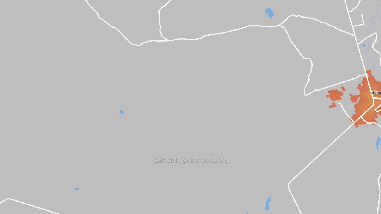 Bike Grade map of Tahchee, AZ