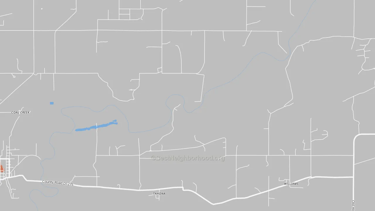 Bike Grade map of Tahona, OK