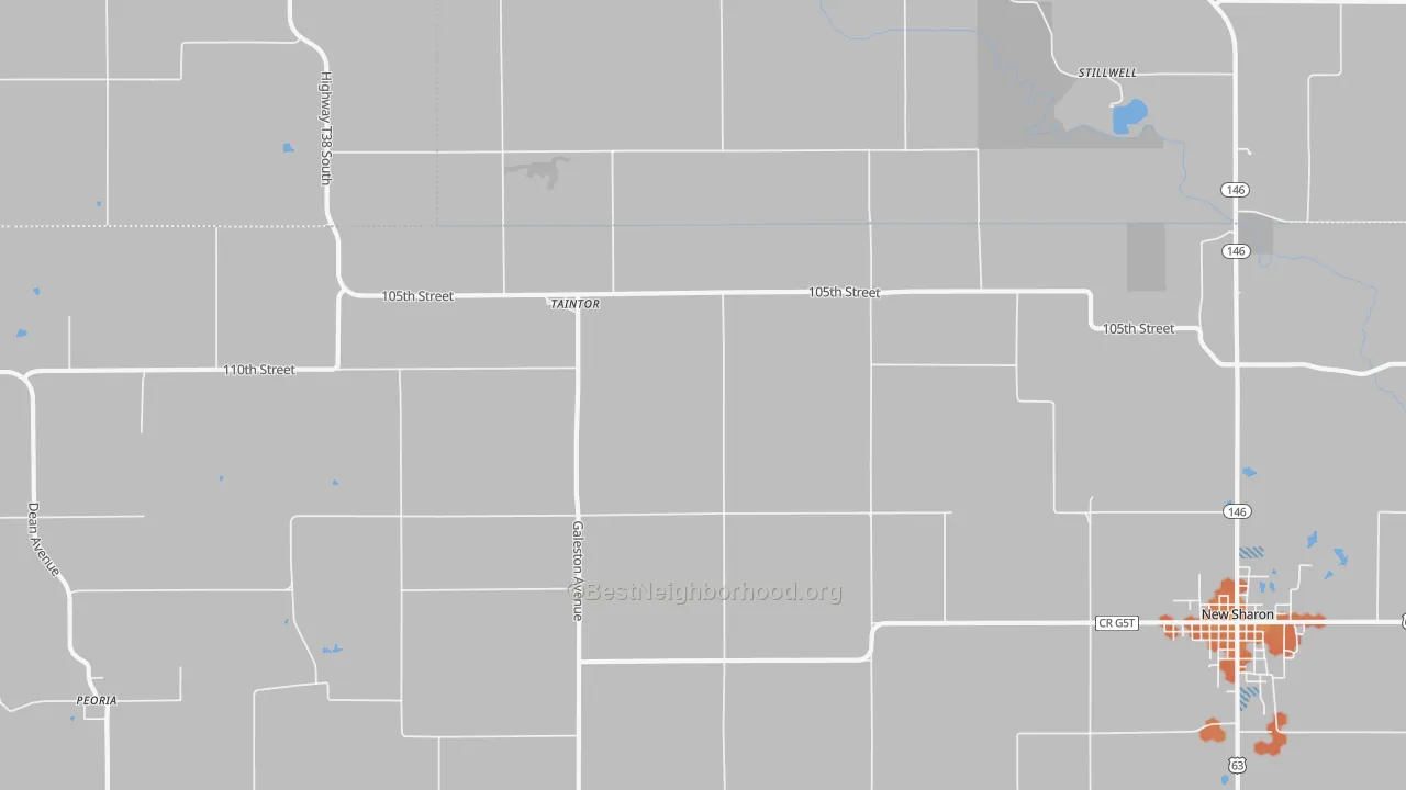 Bike Grade map of Taintor, IA