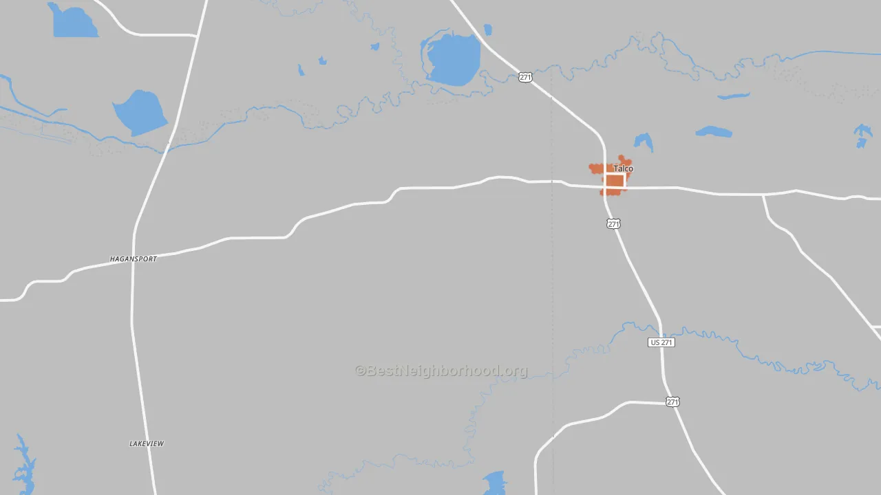 Bike Grade map of Talco, TX