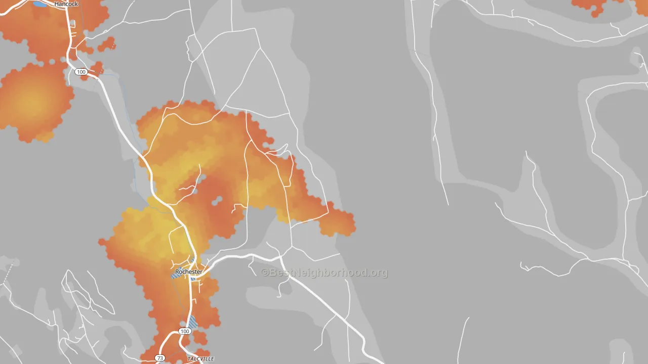 Bike Grade map of Talcville, VT