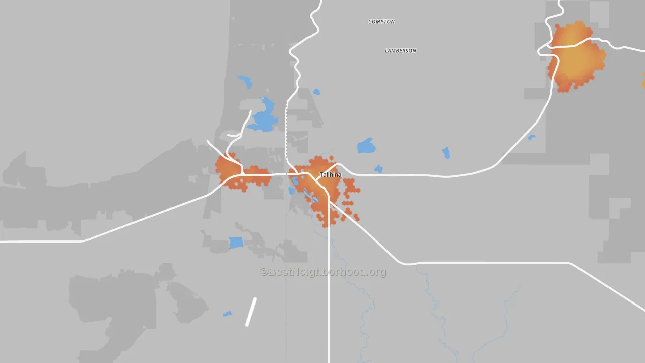 Bike Grade map of Talihina, OK