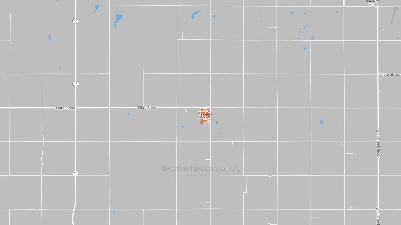 Bike Grade map of Tampa, KS