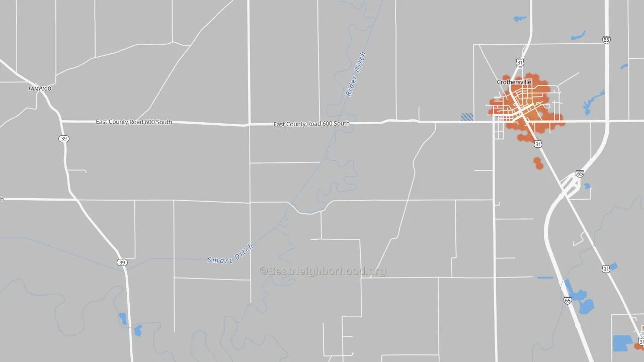 Bike Grade map of Tampico, IN