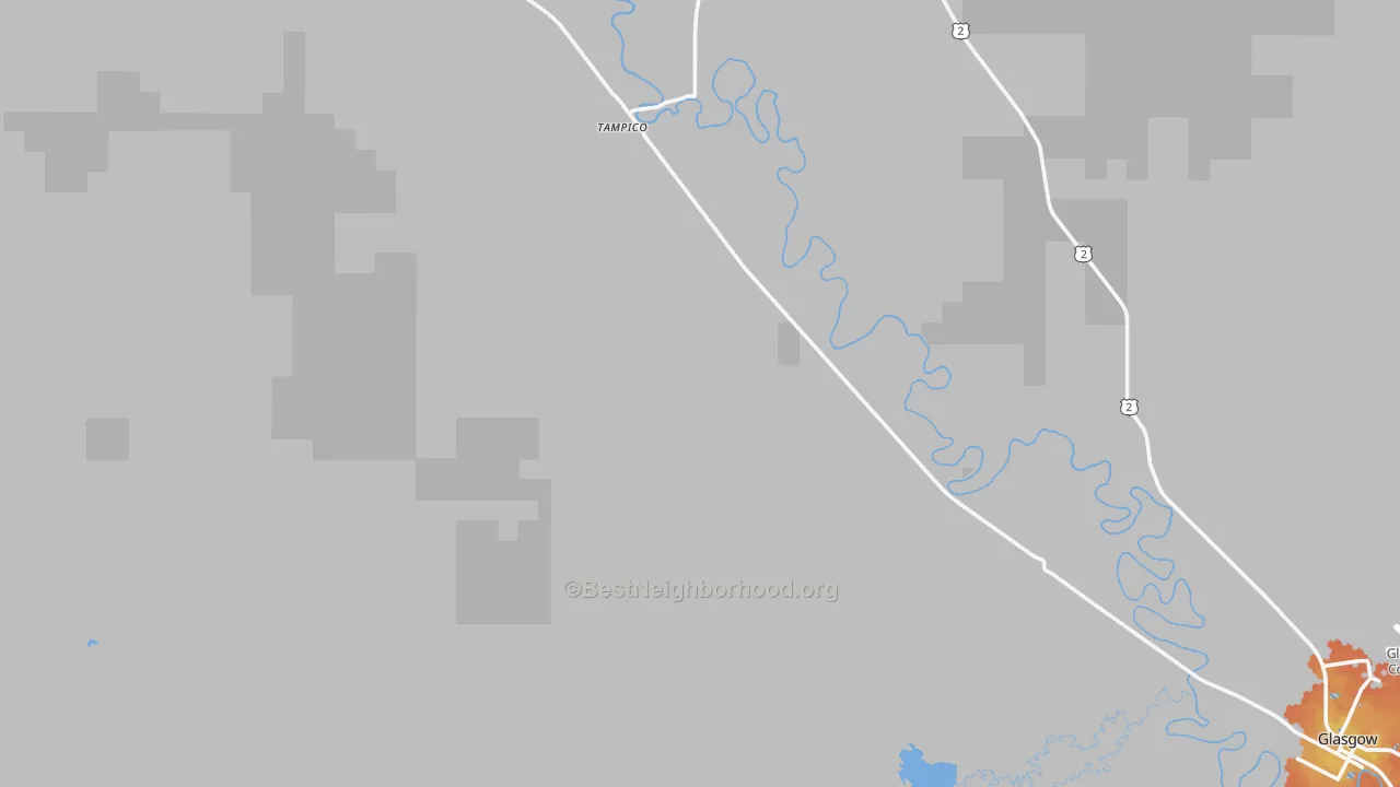 Bike Grade map of Tampico, MT