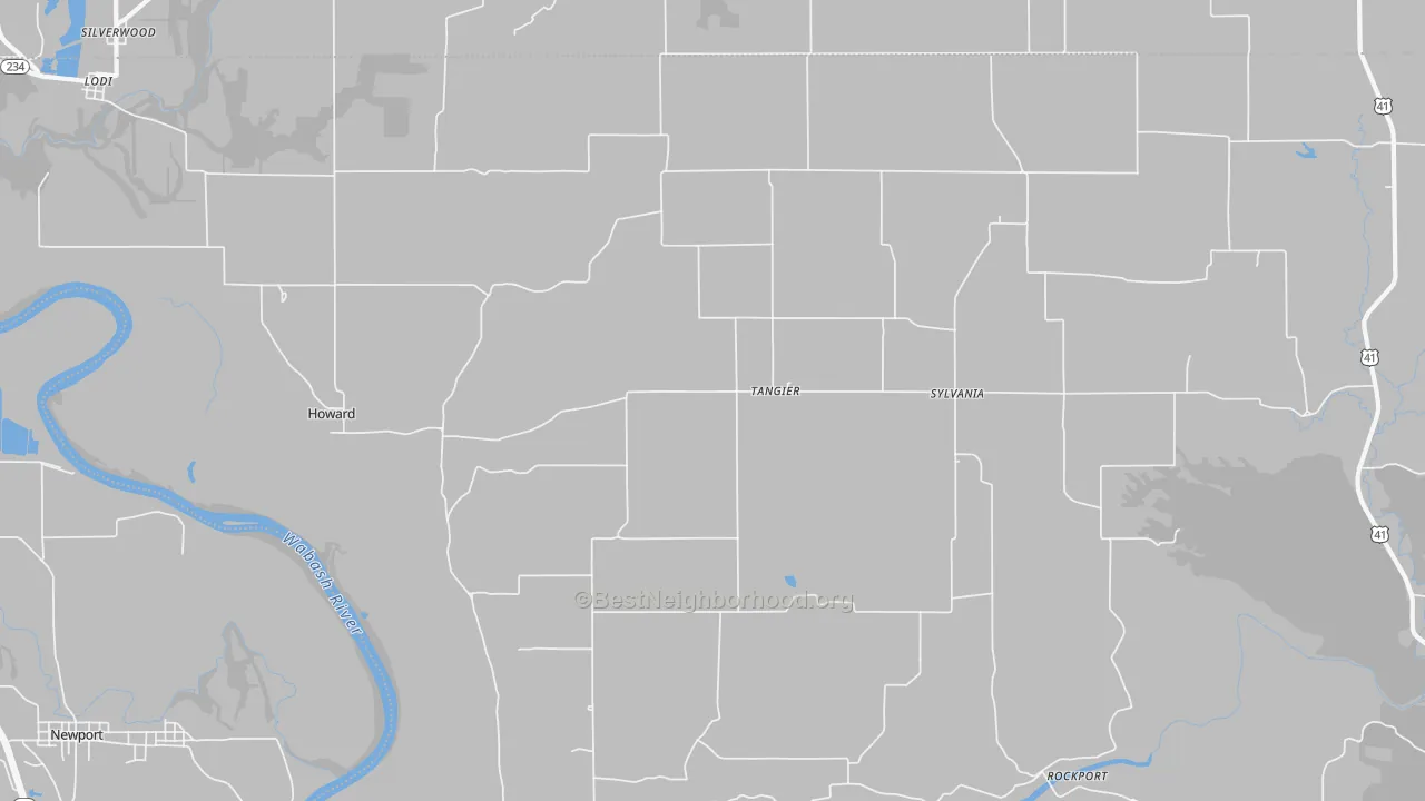 Bike Grade map of Tangier, IN