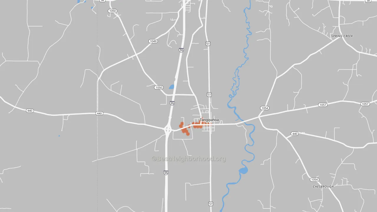 Bike Grade map of Tangipahoa, LA