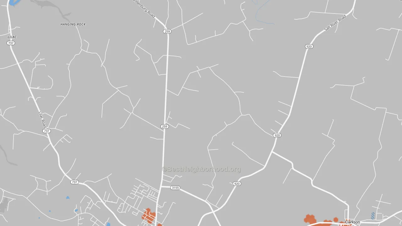 Bike Grade map of Tar Hill, KY