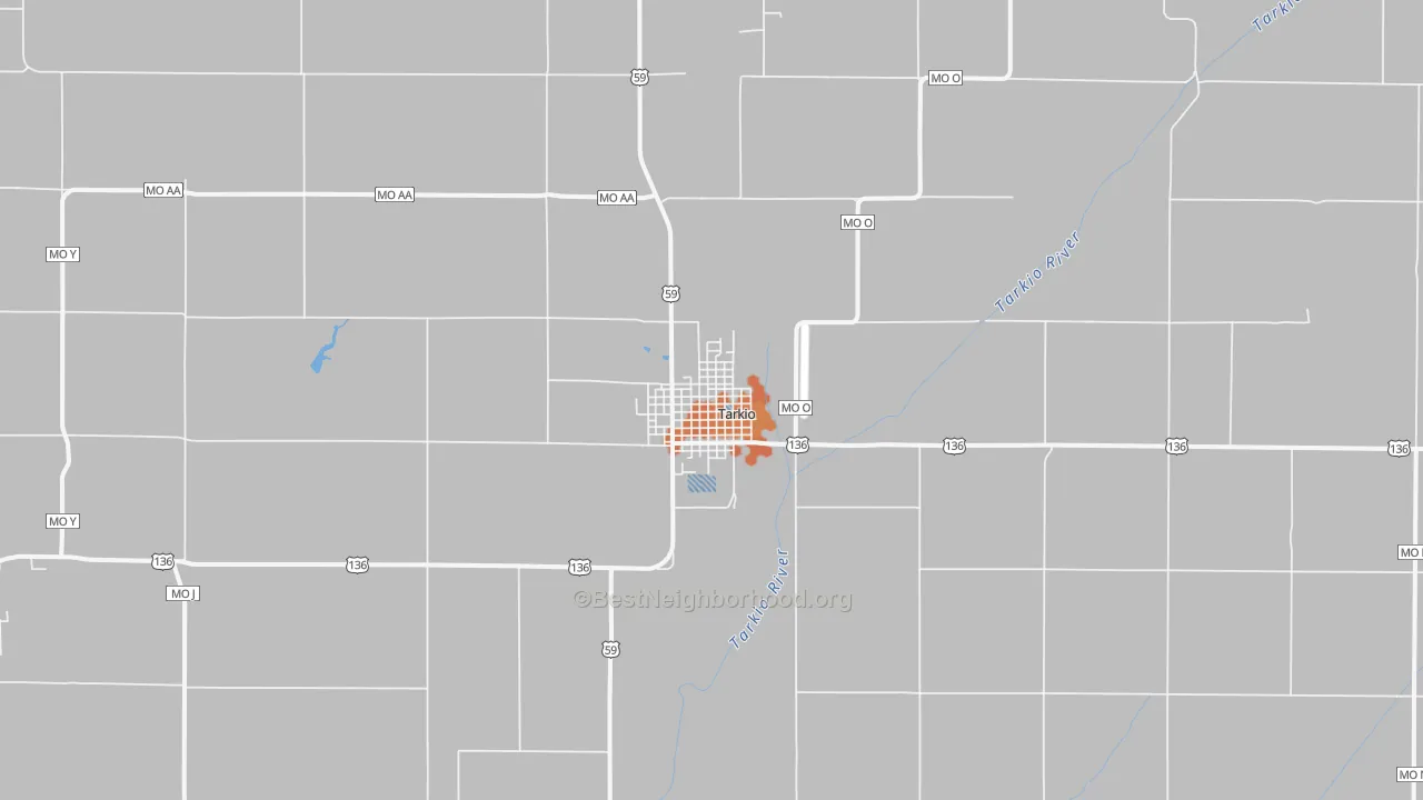 Bike Grade map of Tarkio, MO