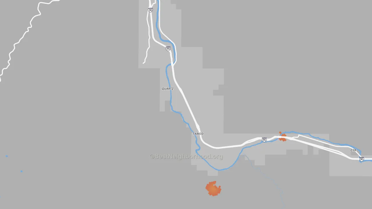 Bike Grade map of Tarkio, MT